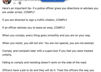 An Important Tip: Comply – Law Officer
